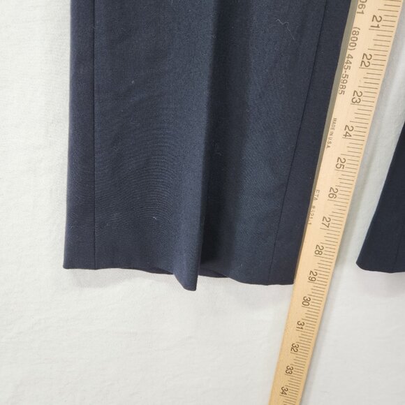 Piazza Sempione Wool Dress Pant Size IT 40 Navy Blue Wide Leg Made in Italy - Picture 5 of 12